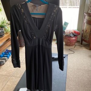 Dress- black with suede details